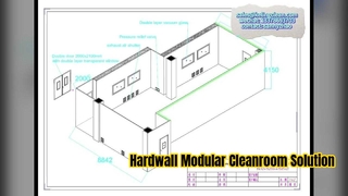 마이크로 전자공학 산업을 위한 ISO 6 Hardwall Modular Cleanroom
