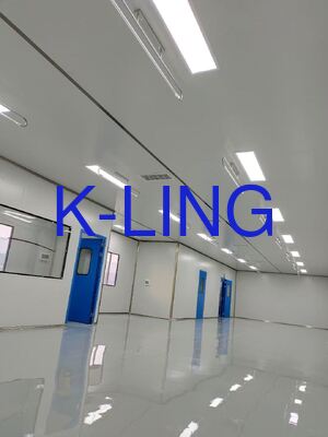 Class 1000/ISO5/ISO6/ISO7 표준에 맞는 65DB 이하의 소음 수준과 300Lux 이상의 정화 조명을 갖춘 모듈형 클린룸