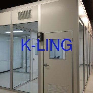 HEPA 필터와 사전 필터, 유리 마그네슘 바위 솜 샌드위치 패널 50mm 및 ISO5에서 ISO8 정화 등급을 갖춘 모듈형 청정실