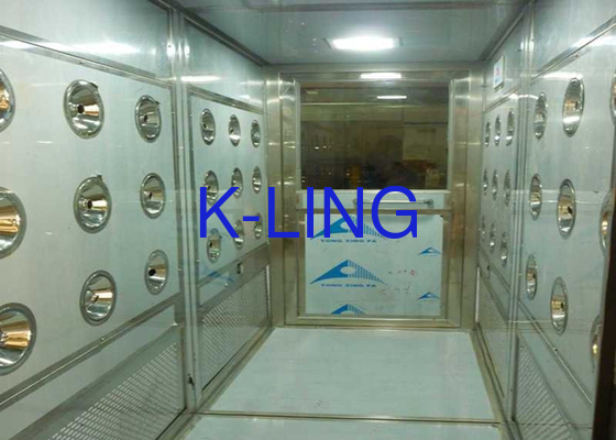 에너지 절약 380V 공기 샤워 터널 LED 조명 및 UV 램프 PLC 제어