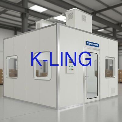 HEPA 필터와 사전 필터, 유리 마그네슘 바위 솜 샌드위치 패널 50mm 및 ISO5에서 ISO8 정화 등급을 갖춘 모듈형 청정실