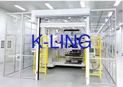 0.3um에서 99%의 HEPA 필터 효율과 중요 공기 제어를 위한 에폭시 바닥재를 제공하는 제약 모듈형 클린룸