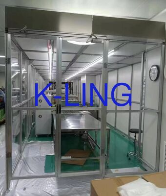 ISO 클래스 5에서 ISO 클래스 8 표준에 맞는 20% 외부 배열 환기와 HEPA/ULPA 필터로 구성된 모듈형 청정실