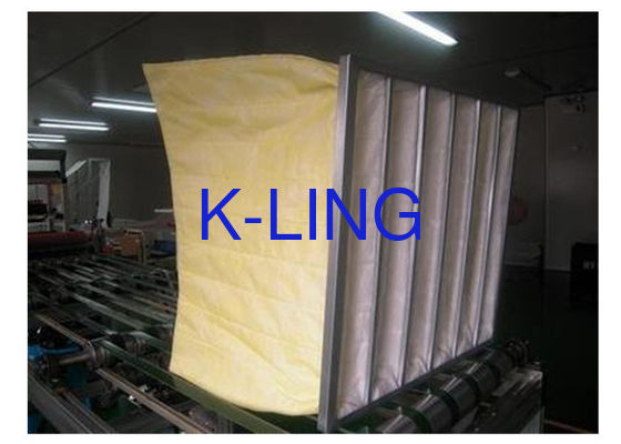 합성 섬유 80% 습도 주머니 공기 필터 가연 철기 프레임 50Pa 초기 압력