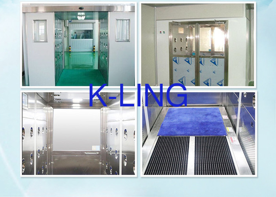 LED 라이트 공기 샤워실 200 Pa 압력 인터클로크 시스템