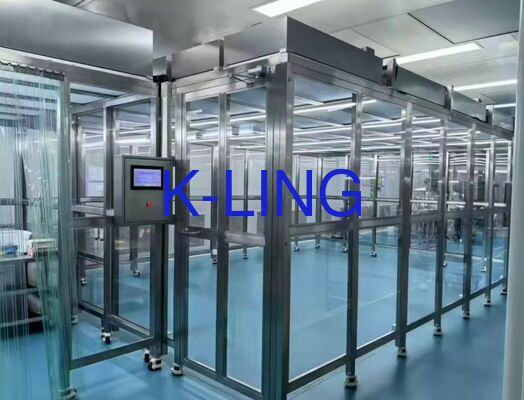 ISO 5 모듈형 청정실 PVC 비닐 바닥과 소음 수준 65 DB 미만으로 엄격한 오염 통제 표준을 보장