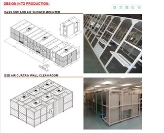 110V 60HZ 종류 HEPA 여과를 가진 1000년 약학 Softwall 청정실